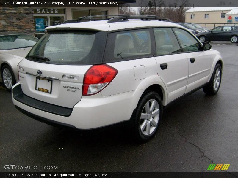 Satin White Pearl / Warm Ivory 2008 Subaru Outback 2.5i Wagon