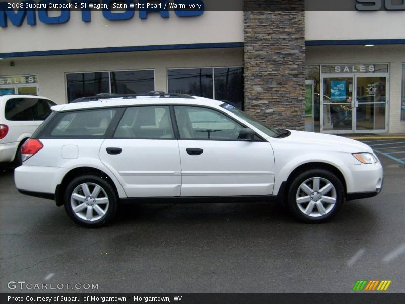 Satin White Pearl / Warm Ivory 2008 Subaru Outback 2.5i Wagon