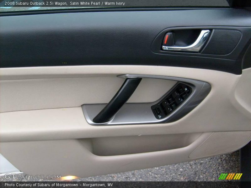 Satin White Pearl / Warm Ivory 2008 Subaru Outback 2.5i Wagon