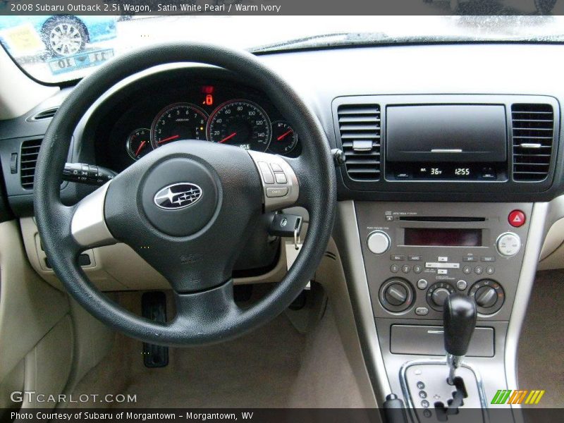 Satin White Pearl / Warm Ivory 2008 Subaru Outback 2.5i Wagon