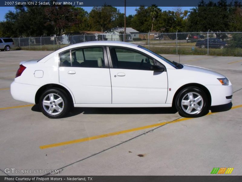 Polar White / Tan 2007 Saturn ION 2 Sedan