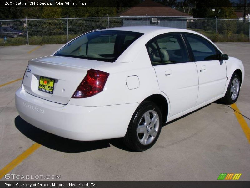 Polar White / Tan 2007 Saturn ION 2 Sedan