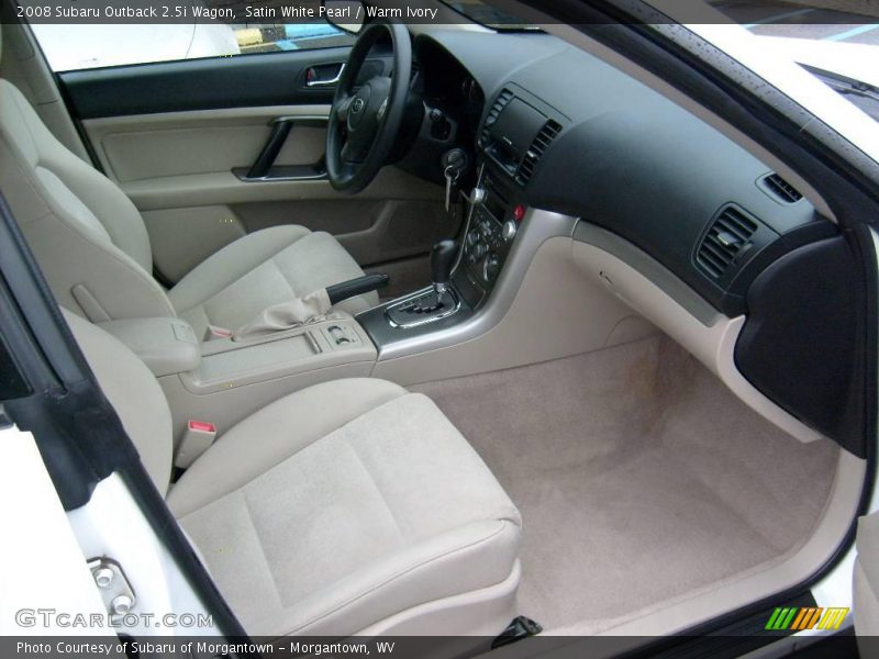 Satin White Pearl / Warm Ivory 2008 Subaru Outback 2.5i Wagon