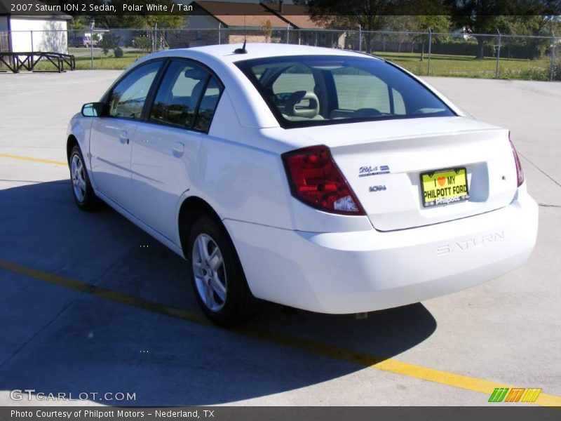 Polar White / Tan 2007 Saturn ION 2 Sedan