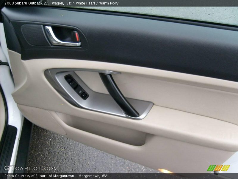Satin White Pearl / Warm Ivory 2008 Subaru Outback 2.5i Wagon