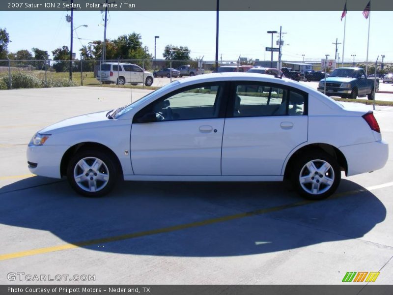 Polar White / Tan 2007 Saturn ION 2 Sedan