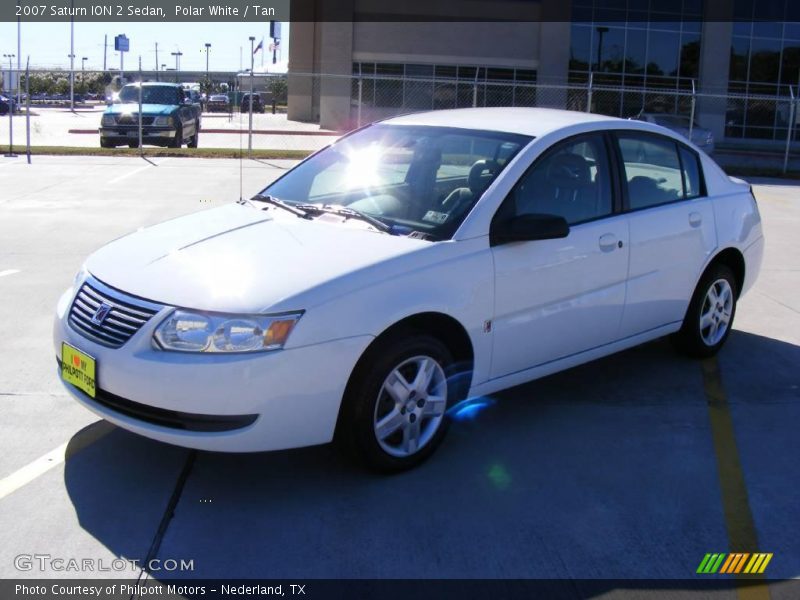 Polar White / Tan 2007 Saturn ION 2 Sedan
