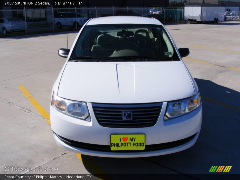 Polar White / Tan 2007 Saturn ION 2 Sedan