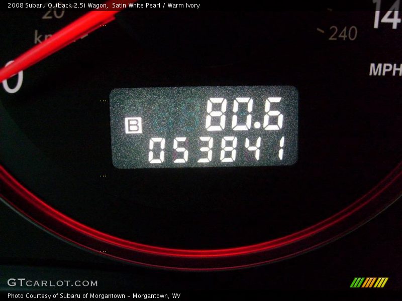 Satin White Pearl / Warm Ivory 2008 Subaru Outback 2.5i Wagon
