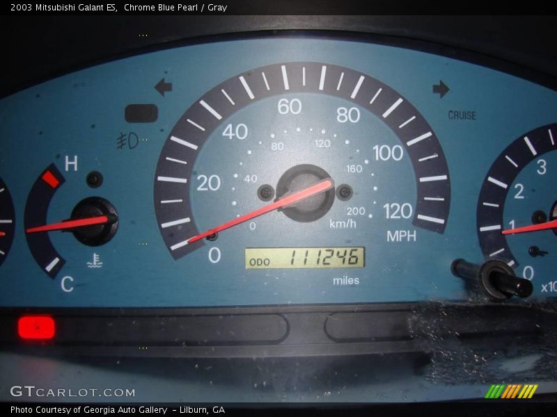 Chrome Blue Pearl / Gray 2003 Mitsubishi Galant ES