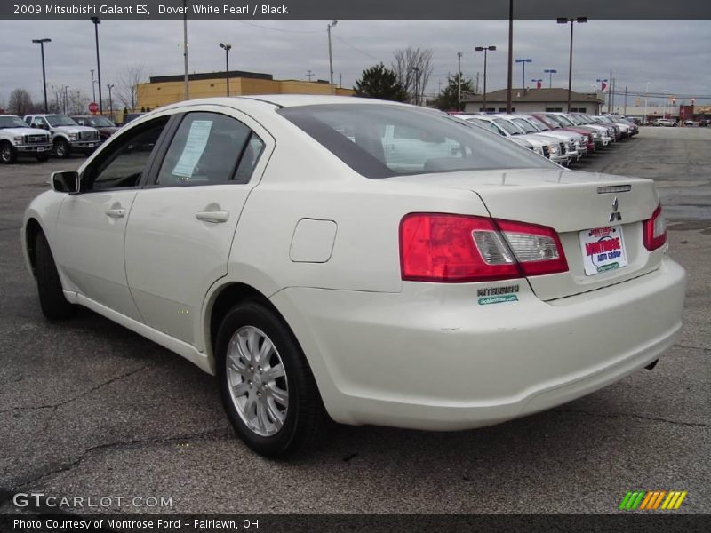 Dover White Pearl / Black 2009 Mitsubishi Galant ES