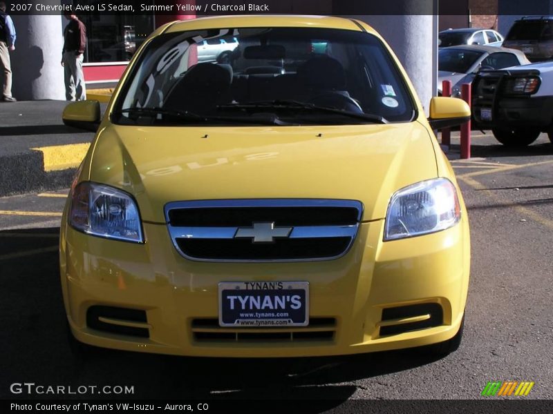 Summer Yellow / Charcoal Black 2007 Chevrolet Aveo LS Sedan