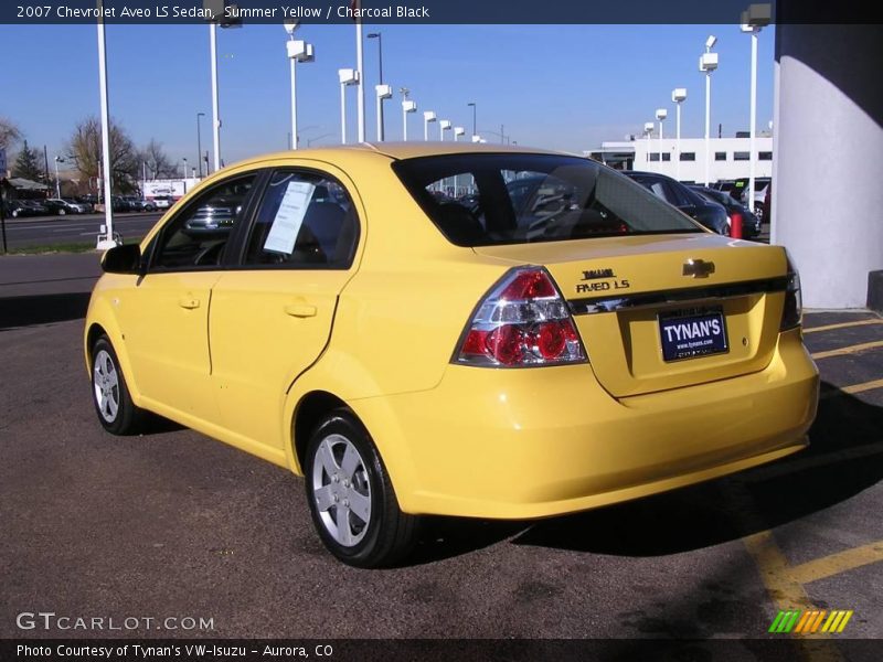 Summer Yellow / Charcoal Black 2007 Chevrolet Aveo LS Sedan