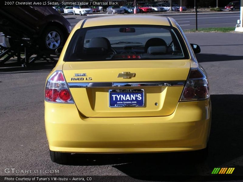 Summer Yellow / Charcoal Black 2007 Chevrolet Aveo LS Sedan