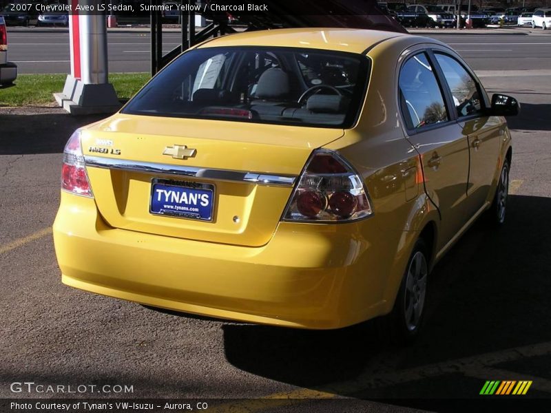 Summer Yellow / Charcoal Black 2007 Chevrolet Aveo LS Sedan