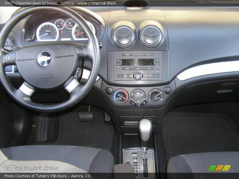 Summer Yellow / Charcoal Black 2007 Chevrolet Aveo LS Sedan