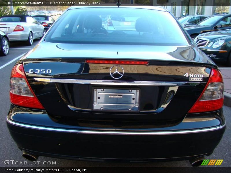 Black / Black 2007 Mercedes-Benz E 350 4Matic Sedan