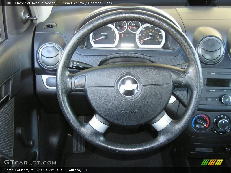 Summer Yellow / Charcoal Black 2007 Chevrolet Aveo LS Sedan