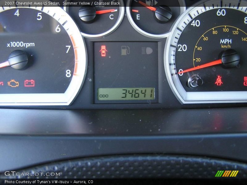 Summer Yellow / Charcoal Black 2007 Chevrolet Aveo LS Sedan