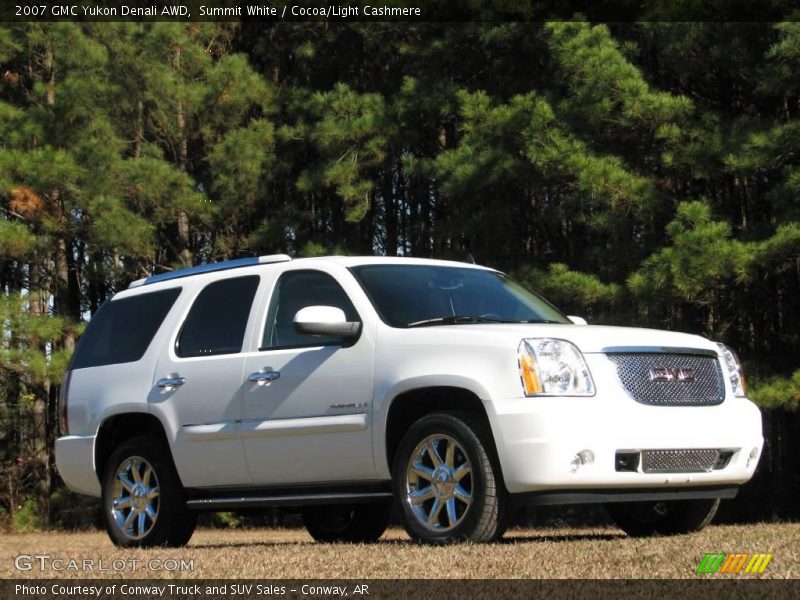 Summit White / Cocoa/Light Cashmere 2007 GMC Yukon Denali AWD