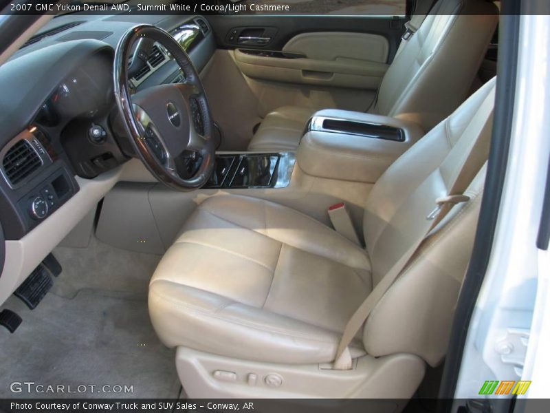 Summit White / Cocoa/Light Cashmere 2007 GMC Yukon Denali AWD