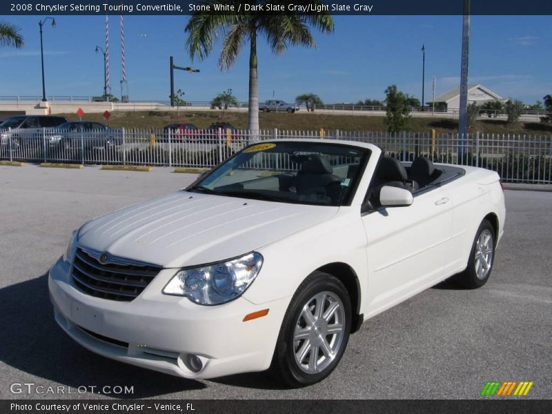 Stone White / Dark Slate Gray/Light Slate Gray 2008 Chrysler Sebring Touring Convertible