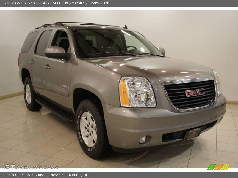 Steel Gray Metallic / Ebony Black 2007 GMC Yukon SLE 4x4