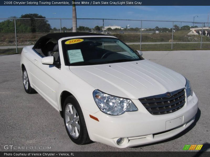 Stone White / Dark Slate Gray/Light Slate Gray 2008 Chrysler Sebring Touring Convertible