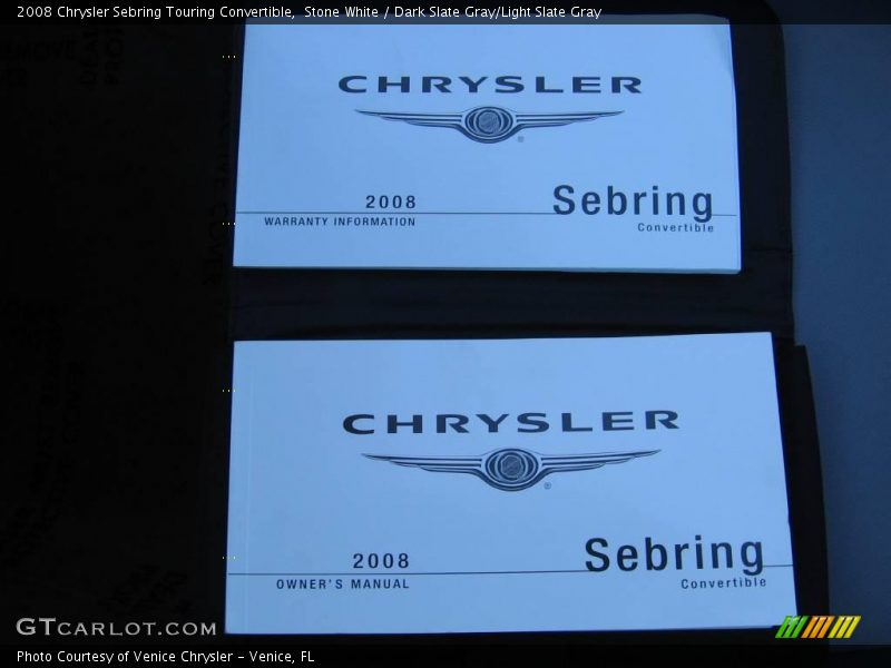 Stone White / Dark Slate Gray/Light Slate Gray 2008 Chrysler Sebring Touring Convertible