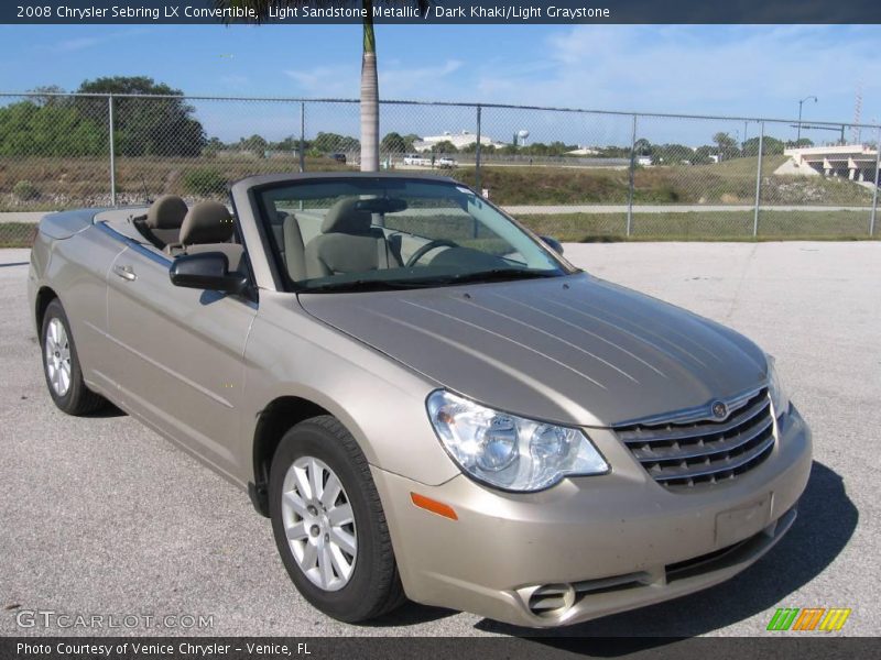 Light Sandstone Metallic / Dark Khaki/Light Graystone 2008 Chrysler Sebring LX Convertible