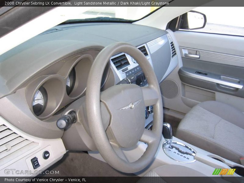 Light Sandstone Metallic / Dark Khaki/Light Graystone 2008 Chrysler Sebring LX Convertible