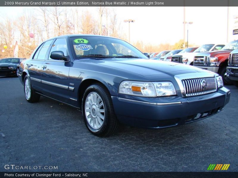 Norsea Blue Metallic / Medium Light Stone 2009 Mercury Grand Marquis LS Ultimate Edition