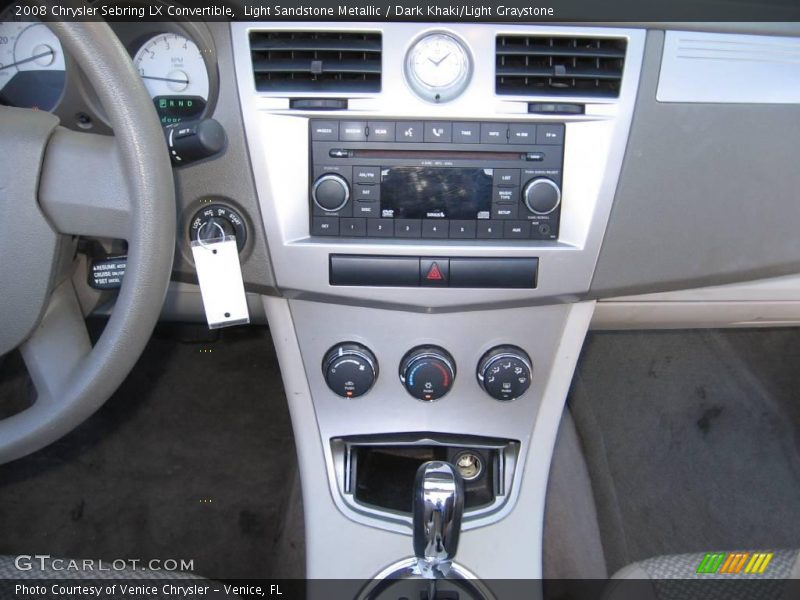 Light Sandstone Metallic / Dark Khaki/Light Graystone 2008 Chrysler Sebring LX Convertible