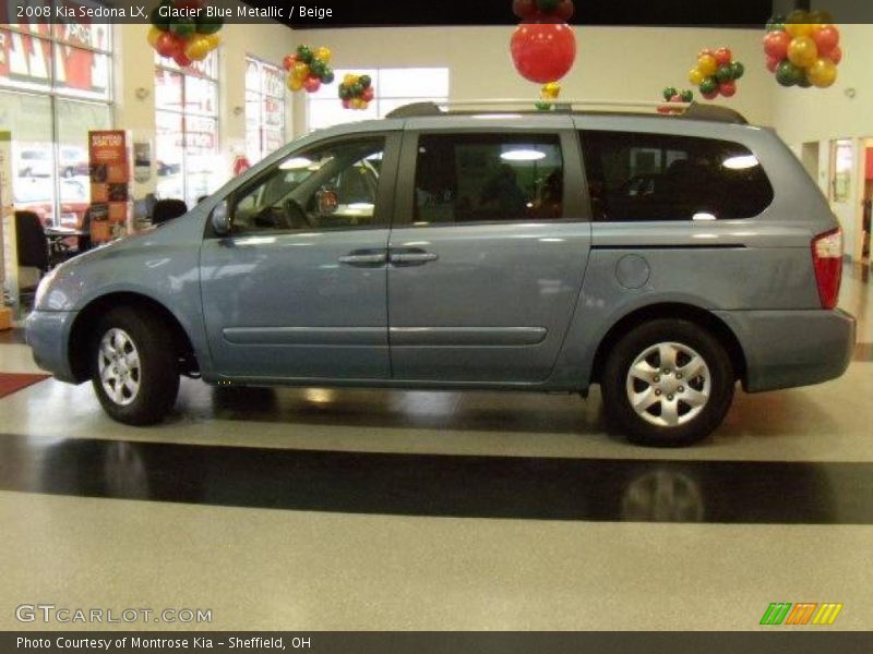 Glacier Blue Metallic / Beige 2008 Kia Sedona LX