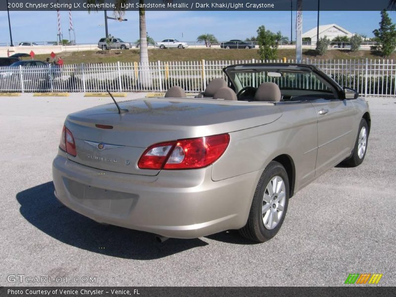 Light Sandstone Metallic / Dark Khaki/Light Graystone 2008 Chrysler Sebring LX Convertible
