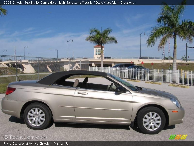 Light Sandstone Metallic / Dark Khaki/Light Graystone 2008 Chrysler Sebring LX Convertible