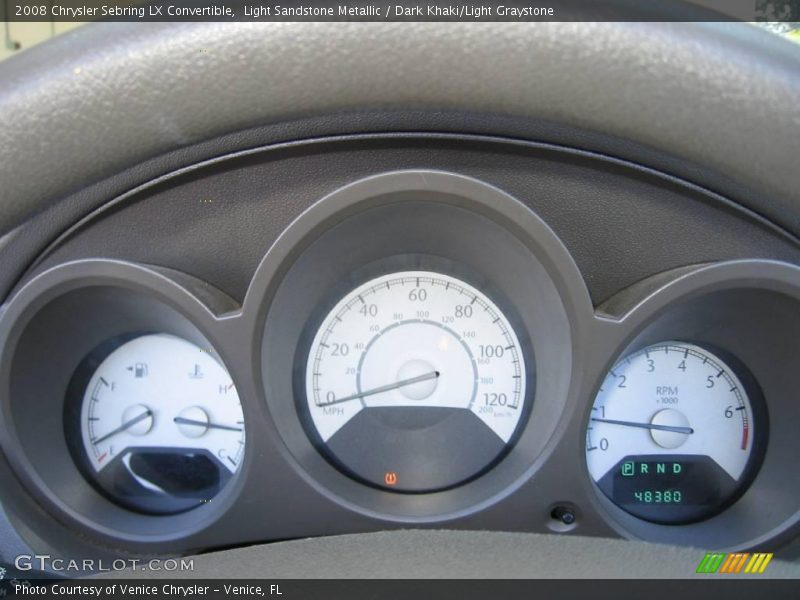 Light Sandstone Metallic / Dark Khaki/Light Graystone 2008 Chrysler Sebring LX Convertible