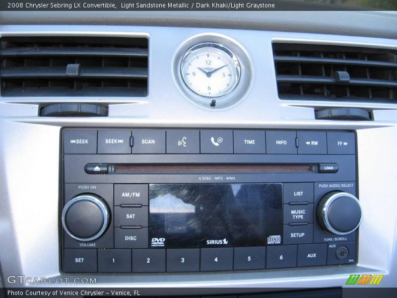 Light Sandstone Metallic / Dark Khaki/Light Graystone 2008 Chrysler Sebring LX Convertible