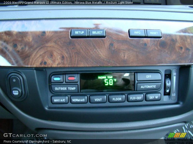 Norsea Blue Metallic / Medium Light Stone 2009 Mercury Grand Marquis LS Ultimate Edition