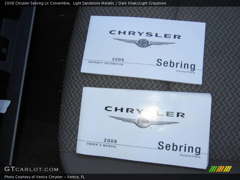 Light Sandstone Metallic / Dark Khaki/Light Graystone 2008 Chrysler Sebring LX Convertible