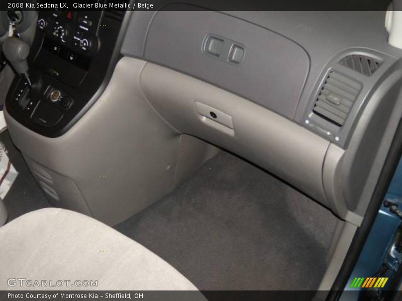 Glacier Blue Metallic / Beige 2008 Kia Sedona LX