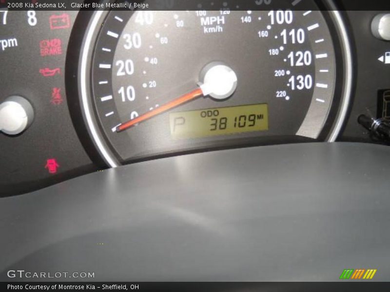 Glacier Blue Metallic / Beige 2008 Kia Sedona LX