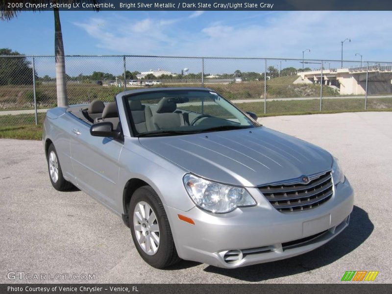 Bright Silver Metallic / Dark Slate Gray/Light Slate Gray 2008 Chrysler Sebring LX Convertible