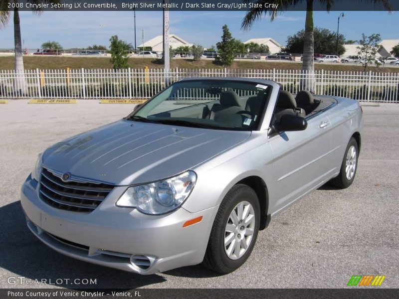 Bright Silver Metallic / Dark Slate Gray/Light Slate Gray 2008 Chrysler Sebring LX Convertible