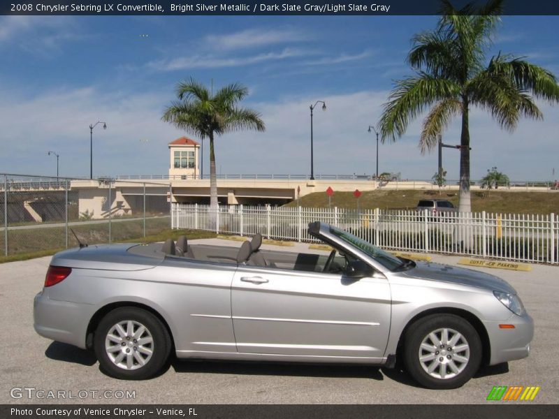 Bright Silver Metallic / Dark Slate Gray/Light Slate Gray 2008 Chrysler Sebring LX Convertible