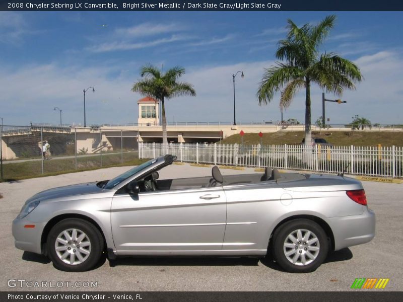 Bright Silver Metallic / Dark Slate Gray/Light Slate Gray 2008 Chrysler Sebring LX Convertible