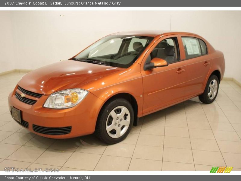 Sunburst Orange Metallic / Gray 2007 Chevrolet Cobalt LT Sedan