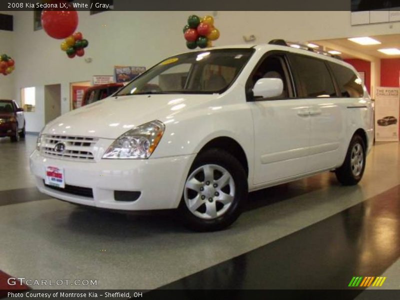 White / Gray 2008 Kia Sedona LX