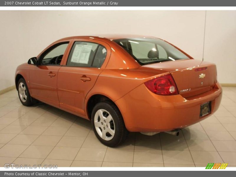 Sunburst Orange Metallic / Gray 2007 Chevrolet Cobalt LT Sedan