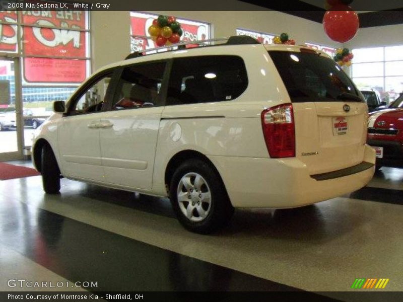 White / Gray 2008 Kia Sedona LX